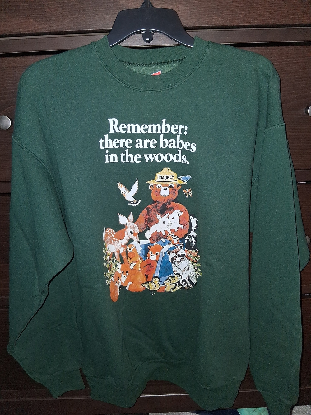 Smokey The Bear Crewneck Sweatshirt - Men LARGE